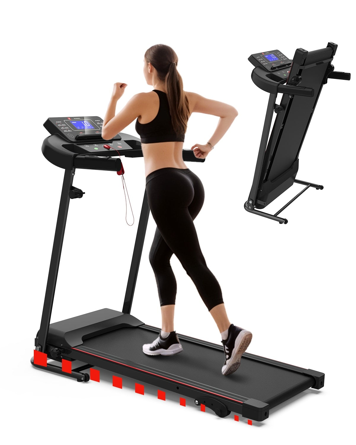 Foldable Home Fitness Treadmill – Compact & Powerful