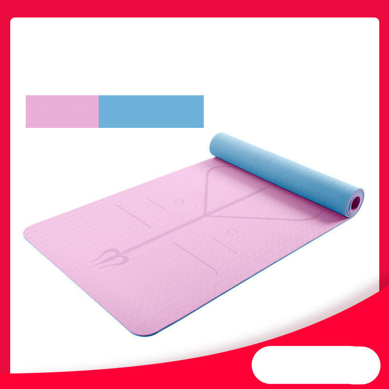 6mm Dual-Color Posture Line Yoga & Fitness Mat