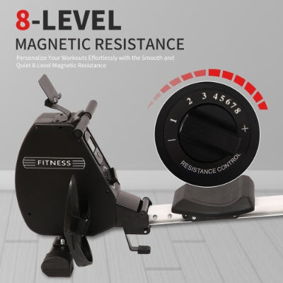 Foldable Home Rowing Machine – 264 LBS Capacity with Ergonomic Seat Cushion