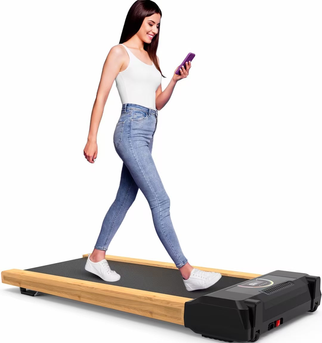 Compact Under Desk Walking Pad Treadmill – 2.5 HP, 0.5-4 MPH, 265 LBS Capacity, Remote Controlled
