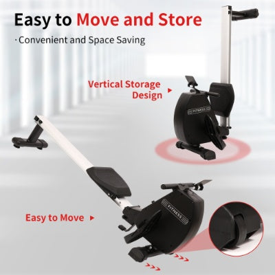 Foldable Home Rowing Machine – 264 LBS Capacity with Ergonomic Seat Cushion