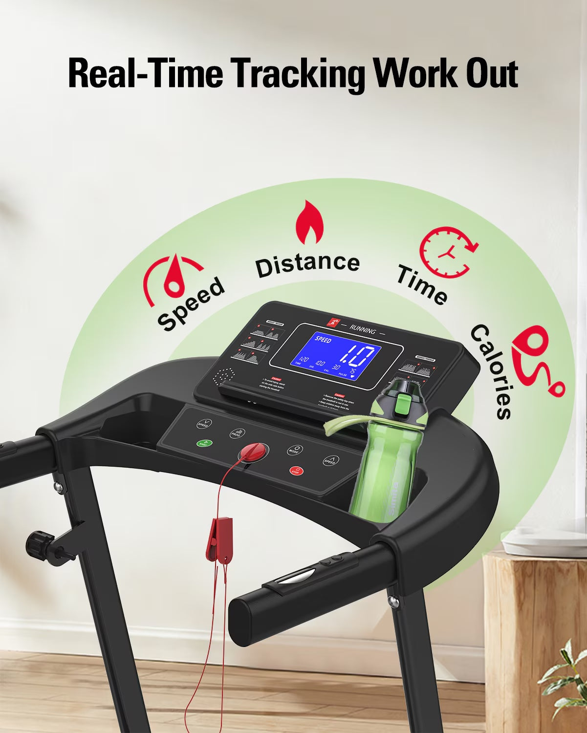 Foldable Home Fitness Treadmill – Compact & Powerful