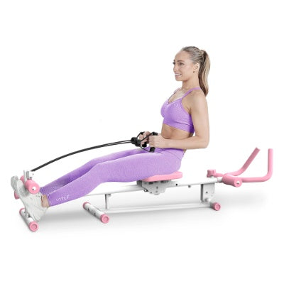 4-in-1 Multi-Function Core Workout Machine – Ab Glider, Rowing, Leg Press & Roman Chair