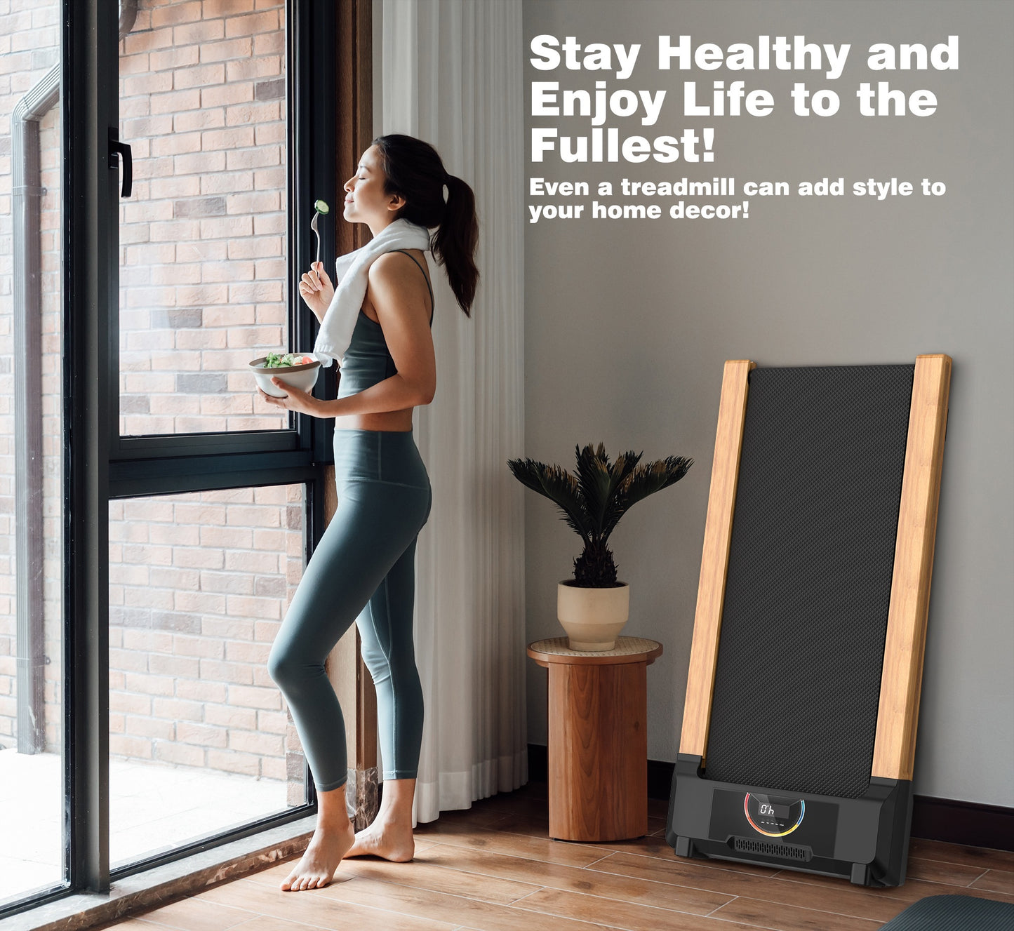 Compact Under Desk Walking Pad Treadmill – 2.5 HP, 0.5-4 MPH, 265 LBS Capacity, Remote Controlled