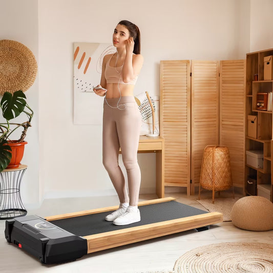 Compact Under Desk Walking Pad Treadmill – 2.5 HP, 0.5-4 MPH, 265 LBS Capacity, Remote Controlled