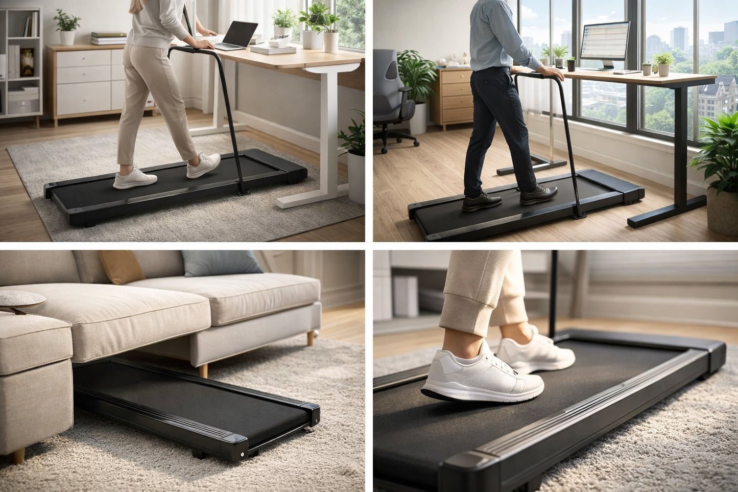 FitGenius™ Compact Under-Desk Walking Treadmill (Quiet &amp; Portable)